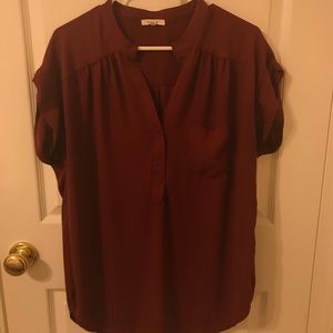 Burgundy Blouse